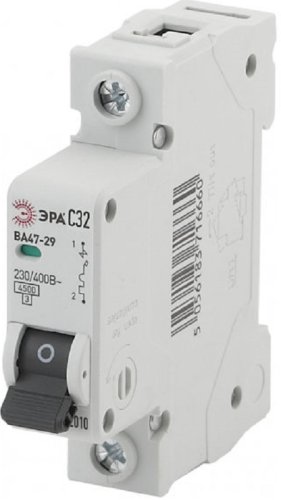 Выключатель автоматический Эра ВА47-29 1п 32А C 4,5кА фото Выключатель автоматический Эра ВА47-29 1п 32А C 4,5кА картинка